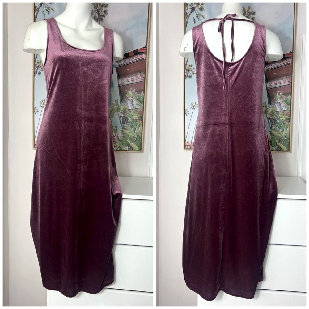 GAP Mauve Velvet Midi Slip Dress Size Small